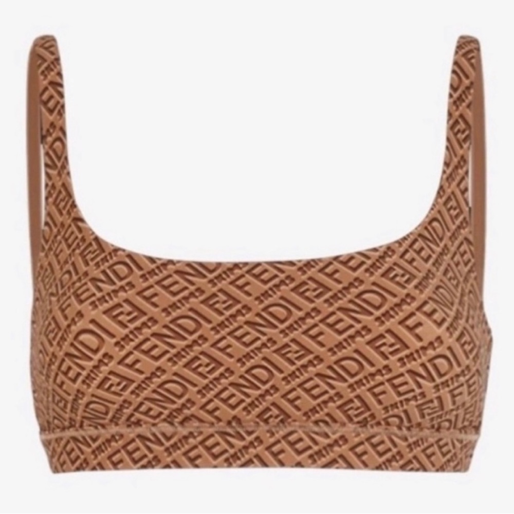 Brown Fendi x Skims bralette